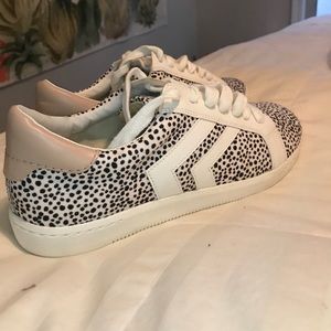Dolce vita white leopard sneakers